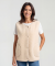 Fleecevest met zakken creme