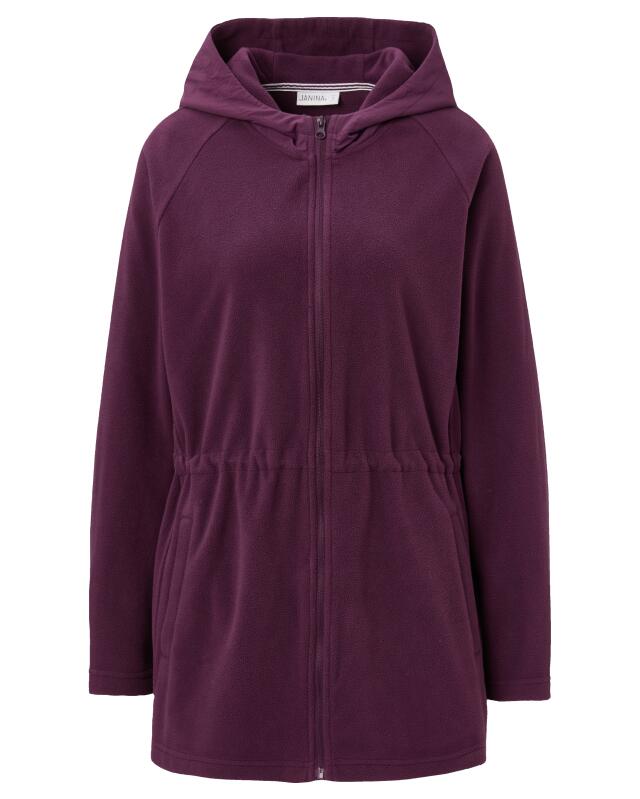 Veste polaire femme, violet foncé (KiK Lilafarbene Fleecejacke (dunkellila)) — KiK, produit allemand authentique au Maroc