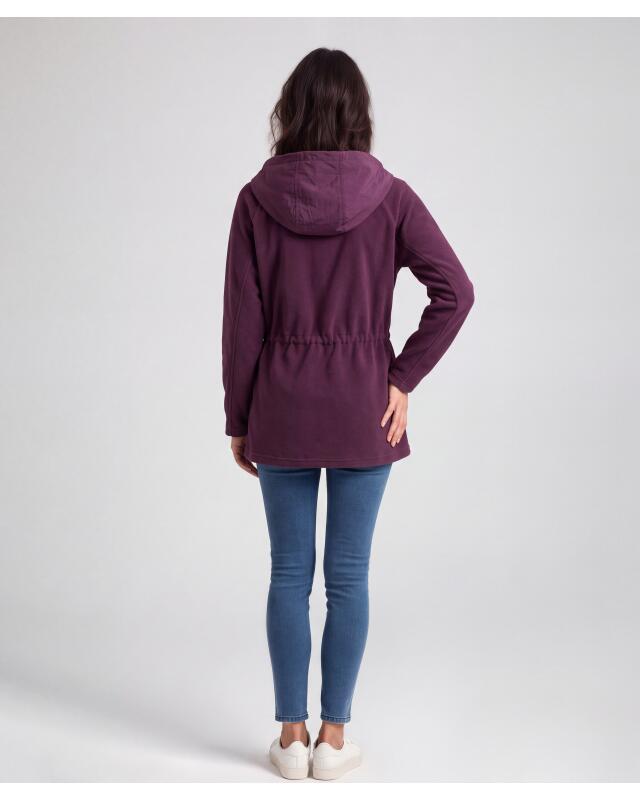 Veste polaire femme, violet foncé (KiK Lilafarbene Fleecejacke (dunkellila)) — KiK, produit allemand authentique au Maroc