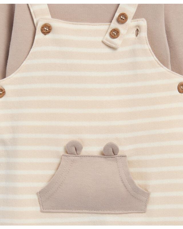 Body + salopette naissance garçon, taupe (KiK Newborn Body + Latzhose (taupe)) — KiK, produit allemand authentique au Maroc