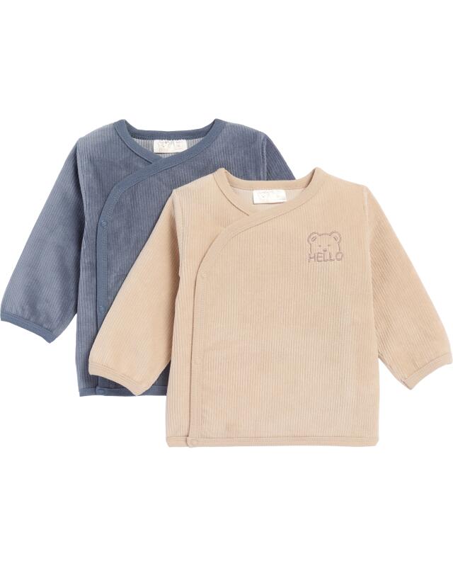 T-shirts croisés naissance garçon, beige (KiK Newborn Wickelshirts (Beige)) — KiK, produit allemand authentique au Maroc