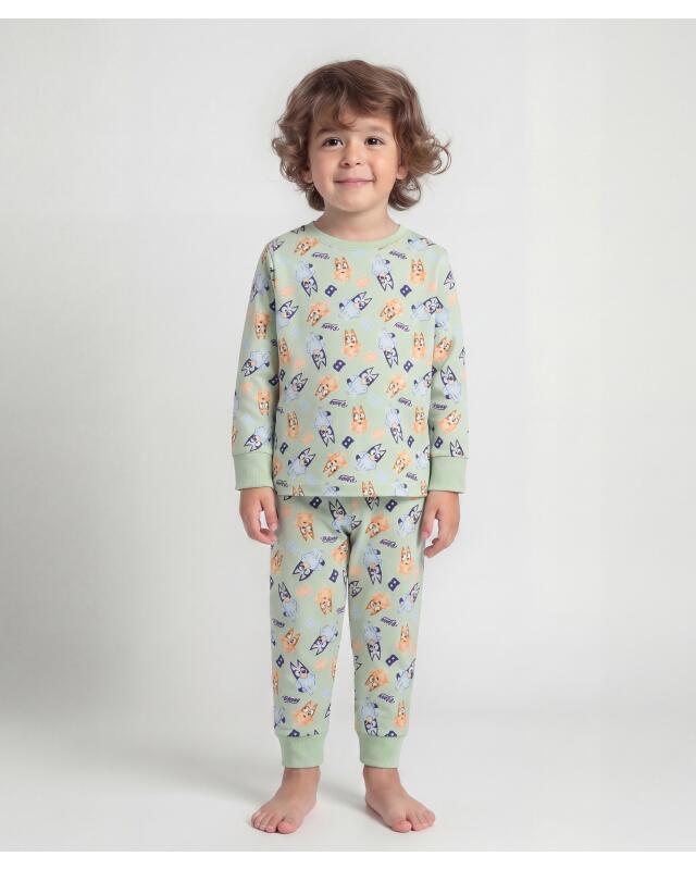 Pyjama en coton garçon, vert menthe (KiK Pyjama aus Baumwolle (mintgrün)) — KiK, produit allemand authentique au Maroc