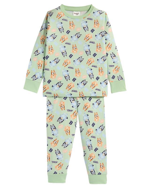 Pyjama en coton garçon, vert menthe (KiK Pyjama aus Baumwolle (mintgrün)) — KiK, produit allemand authentique au Maroc