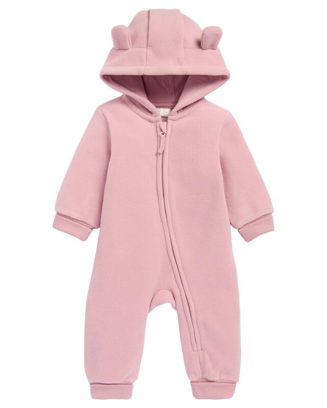 Combinaison polaire naissance fille, rose (KiK Newborn Fleece-Overall (rosa)) — KiK, produit allemand authentique au Maroc