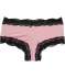 Panty mit Kontrastspitze rosa