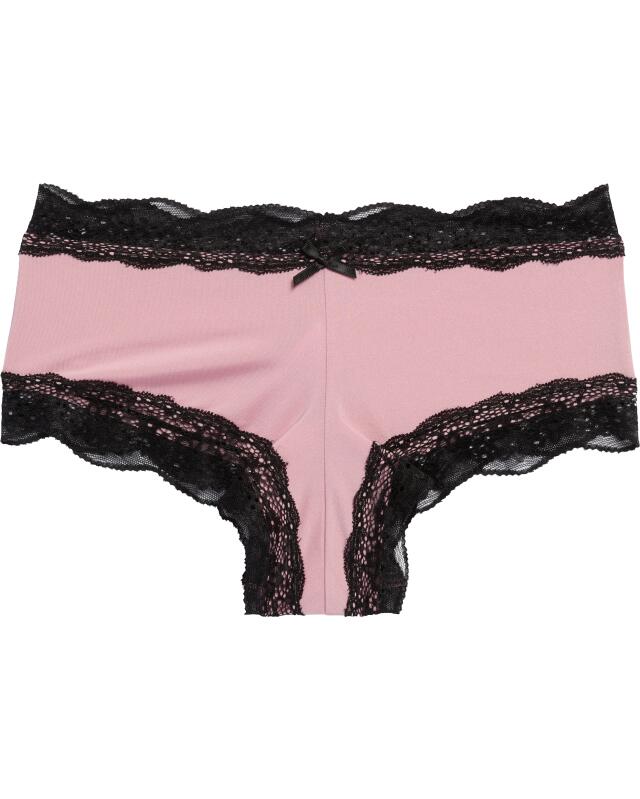 سروال داخلي قصير بدانتيل متباين للنساء، وردي (KiK Panty mit Kontrastspitze (rosa)) — KiK, منتج ألماني أصلي في المغرب