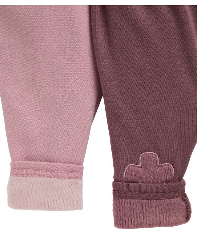 Newborn sweatpants with flowers for girls, berry (KiK Newborn Sweathosen mit Blumen (beere)) — KiK, authentic German product in Morocco