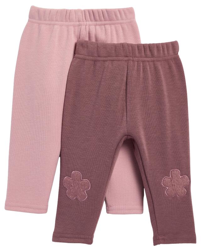 Newborn sweatpants with flowers for girls, berry (KiK Newborn Sweathosen mit Blumen (beere)) — KiK, authentic German product in Morocco