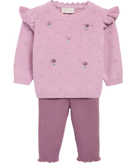 Newborn Strickpullover + Strickhose