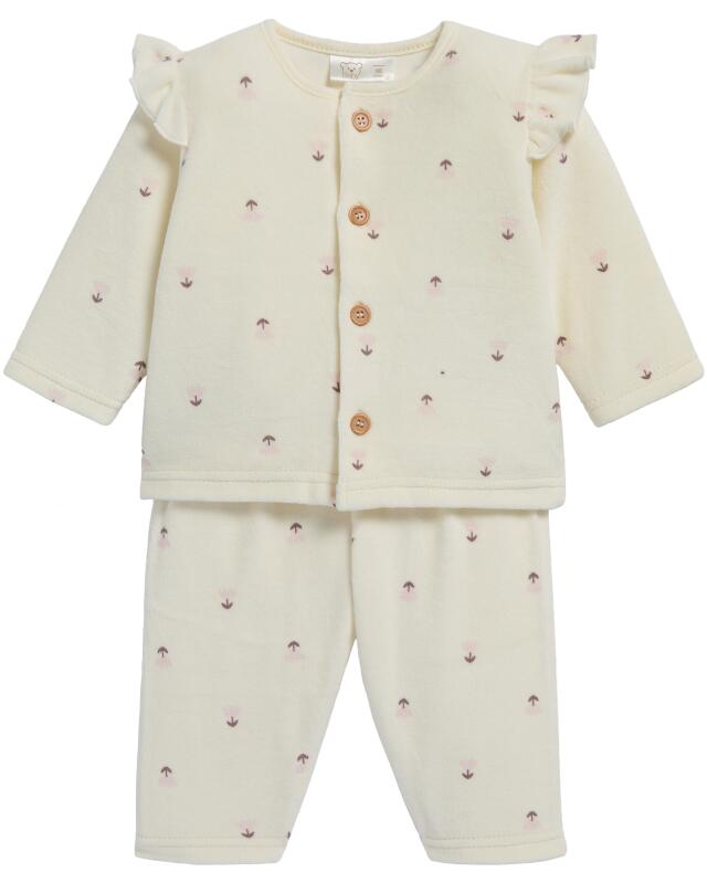 Veste + pantalon en éponge naissance fille, vieux rose — KiK, produit allemand authentique au Maroc