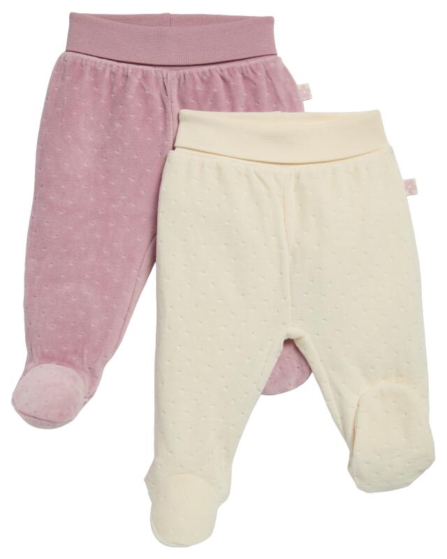 Newborn velour trousers for girls, purple (KiK Newborn Velours-Hosen (lila)) — KiK, authentic German product in Morocco