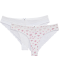 Brazilian-Slips mit Spitze weiß bedruckt