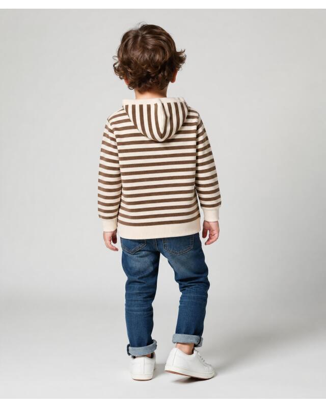 Striped knit jumper for boys, off-white (KiK Strickpullover mit Streifen (offwhite)) — KiK, authentic German product in Morocco