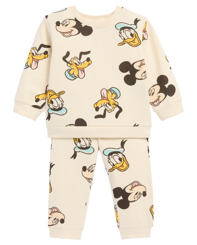 طقم رياضي Mickey Mouse للرضيع، أبيض كسري — KiK, منتج ألماني أصلي في المغرب