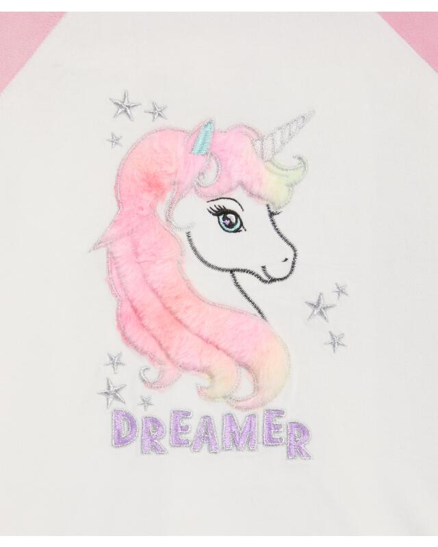 Unicorn fleece pyjamas for girls, pink (KiK Fleece-Pyjama Einhorn (rosa)) — KiK, authentic German product in Morocco