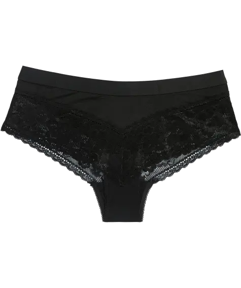 Schwarze Panty mit Spitze