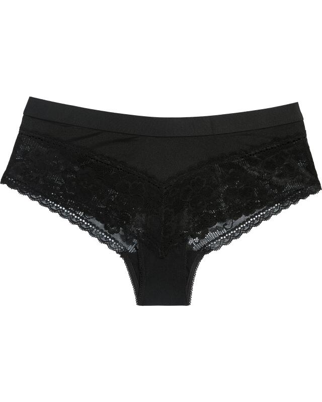 سروال داخلي قصير بدانتيل للنساء، أسود (KiK Schwarze Panty mit Spitze (schwarz)) — KiK, منتج ألماني أصلي في المغرب