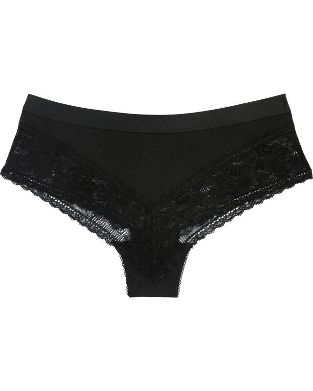 سروال داخلي قصير بدانتيل للنساء، أسود (KiK Schwarze Panty mit Spitze (schwarz)) — KiK, منتج ألماني أصلي في المغرب