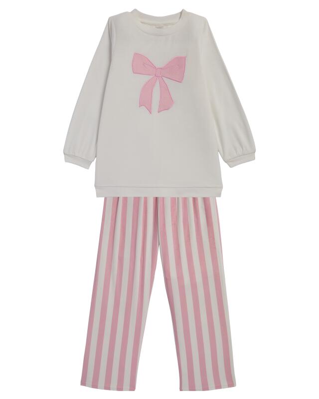 Velour pyjamas for girls, off-white (KiK Pyjama aus Velours (offwhite)) — KiK, authentic German product in Morocco