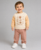 Sweatshirt + Hose mit Dessert-Print Beige