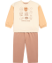 Sweatshirt + Hose mit Dessert-Print Beige