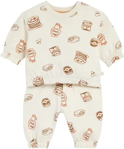 Baby joggingpak met pannenkoeken