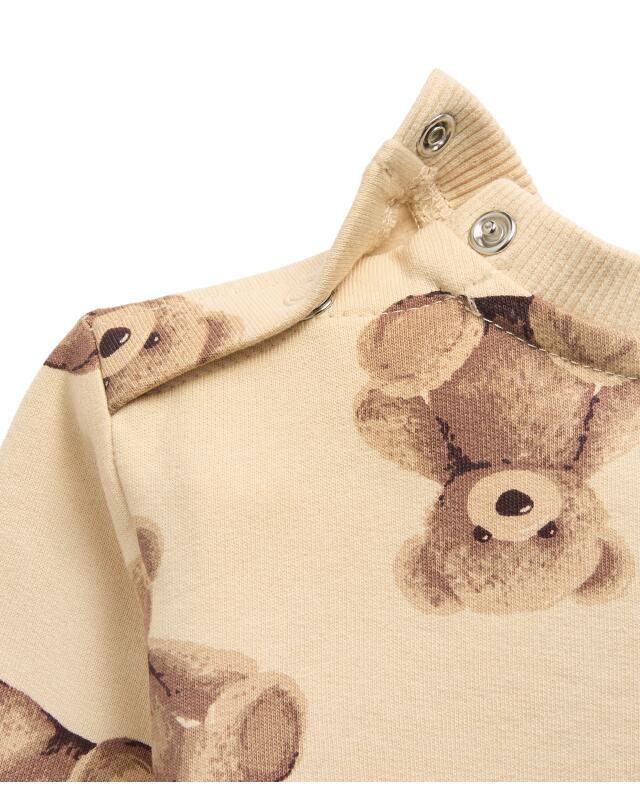 سويتشيرت + سروال بنقشة الدببة للرضيعة، إكرو (KiK Sweatshirt + Hose mit Teddys (naturfarben)) — KiK, منتج ألماني أصلي في المغرب