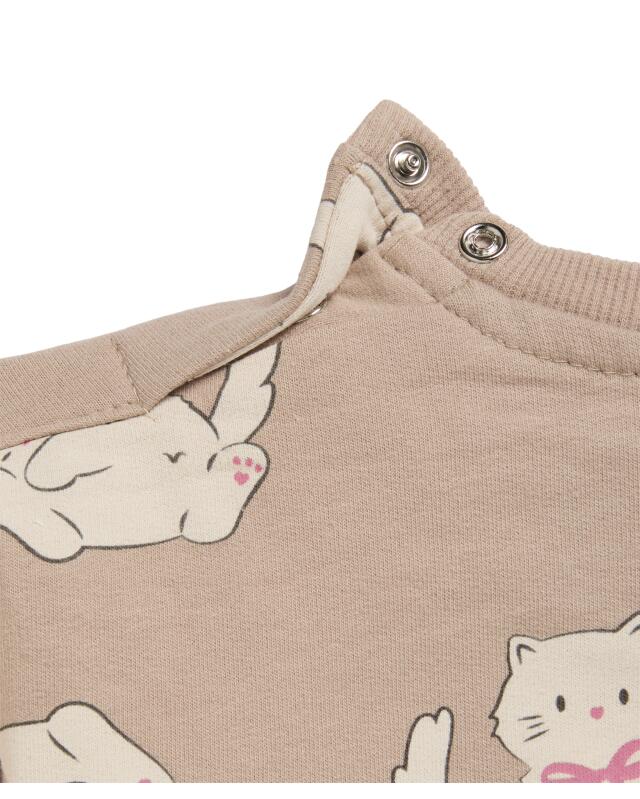 سترة تيدي بدون أكمام + سويتشيرت + ليجن للرضيعة، إكرو (KiK Teddyweste + Sweatshirt + Leggings (naturfarben)) — KiK, منتج ألماني أصلي في المغرب