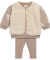 Teddyweste + Sweatshirt + Leggings naturfarben