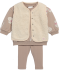 Teddyweste + Sweatshirt + Leggings naturfarben