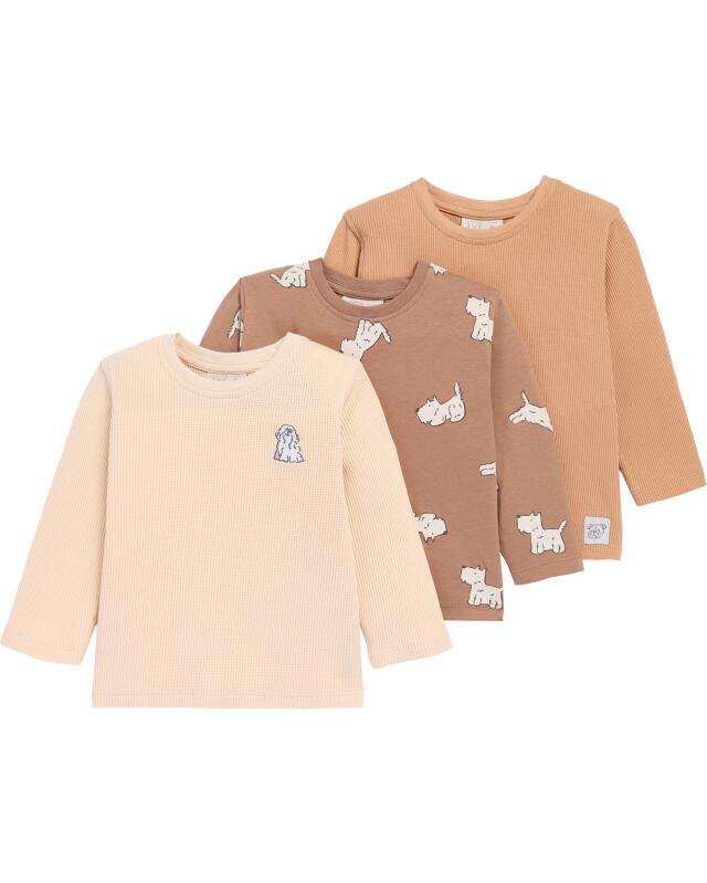 تيشيرتات بأكمام طويلة بتصاميم متنوعة للرضيع، إكرو (KiK Langarmshirts in verschiedenen Designs (naturfarben)) — KiK, منتج ألماني أصلي في المغرب