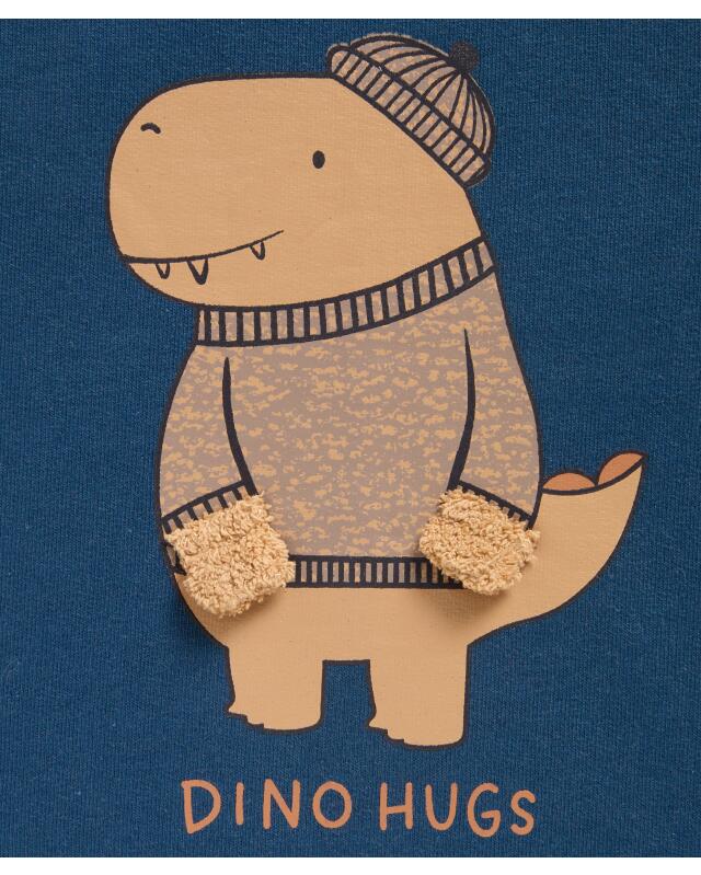 Sweatshirt with dinosaur for baby boys, navy (KiK Sweatshirt mit Dino (dunkelblau)) — KiK, authentic German product in Morocco