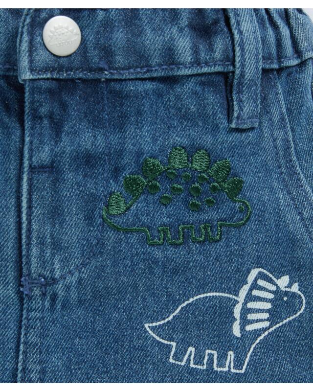 Jean à dinosaures bébé garçon, bleu jean (KiK Jeans mit Dinosauriern (jeansblau)) — KiK, produit allemand authentique au Maroc