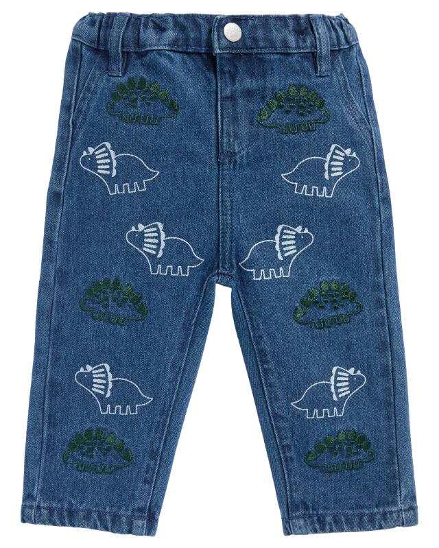 Jean à dinosaures bébé garçon, bleu jean — KiK, produit allemand authentique au Maroc