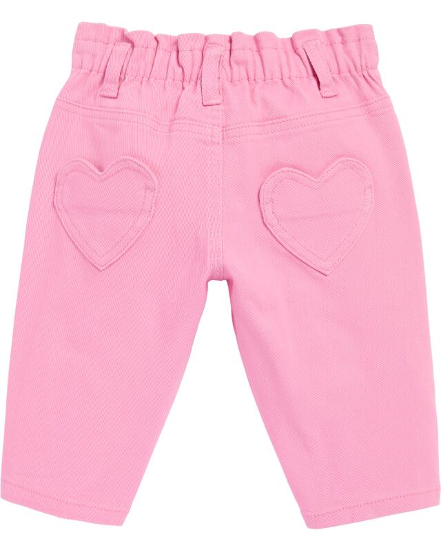 Jean à poches cœur bébé fille, rose foncé (KiK Jeans mit Herztaschen (dunkelrosa)) — KiK, produit allemand authentique au Maroc