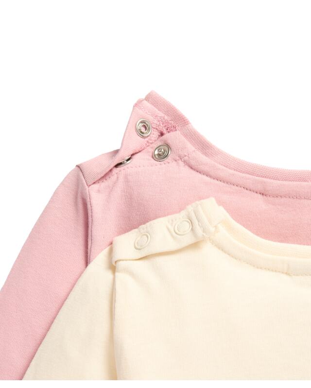 T-shirts manches longues à fleurs au crochet bébé fille, blanc cassé (KiK Langarmshirts Häkelblumen (offwhite)) — KiK, produit allemand authentique au Maroc