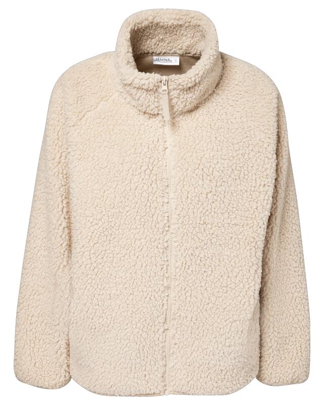Teddy fleece jacket for women, natural (KiK Teddyfleecejacke (naturfarben)) — KiK, authentic German product in Morocco