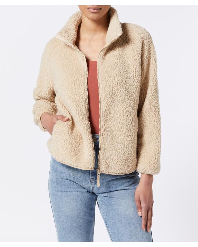 Teddy fleece jacket for women, natural (KiK Teddyfleecejacke (naturfarben)) — KiK, authentic German product in Morocco