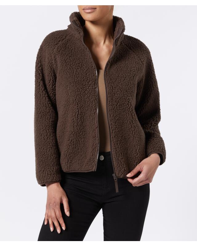 Teddy fleece jacket for women, brown (KiK Teddyfleecejacke (braun)) — KiK, authentic German product in Morocco
