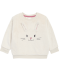 Fleecepullover Hase offwhite