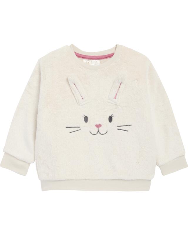 كنزة فليس بتصميم الأرنب للرضيعة، أبيض كسري (KiK Fleecepullover Hase (offwhite)) — KiK, منتج ألماني أصلي في المغرب
