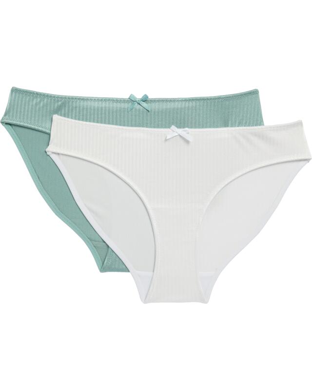 Slips en maille côtelée femme, vert menthe (KiK Slips aus Rippstoff (mintgrün)) — KiK, produit allemand authentique au Maroc