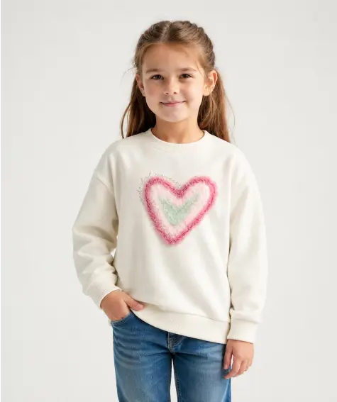 Sweatshirt mit Tüllherz