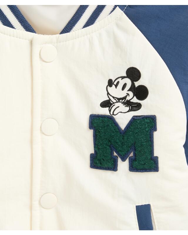 Veste teddy matelassée bébé garçon, blanc cassé (KiK Wattierte Collegejacke (offwhite)) — KiK, produit allemand authentique au Maroc