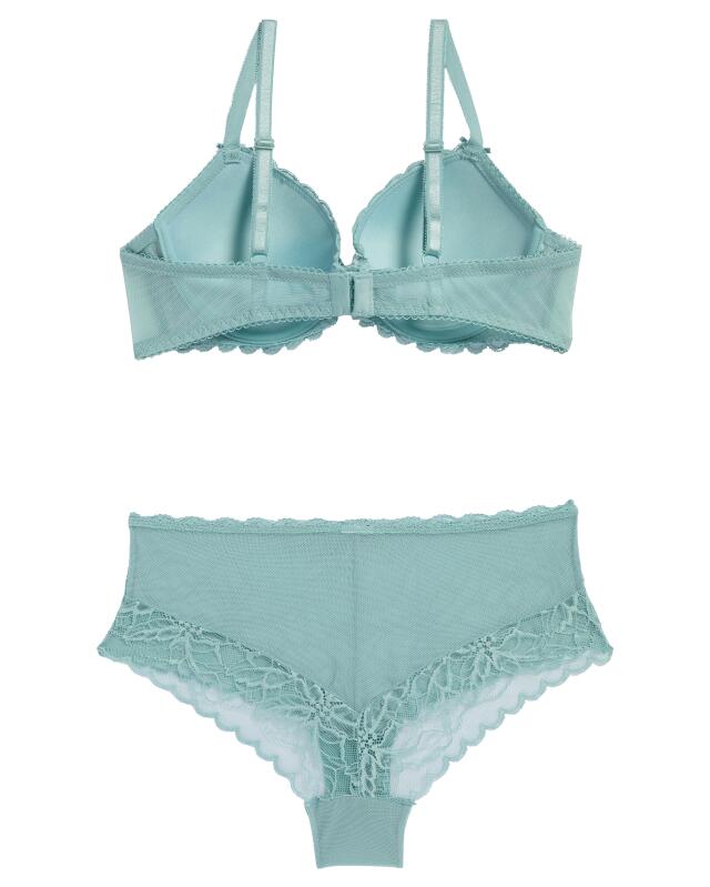 Push-up bra + hipster briefs for women, mint green (KiK Push-up-BH + Panty in Mintgrün (mintgrün)) — KiK, authentic German product in Morocco