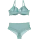 Sujetador push-up + braguitas en verde menta