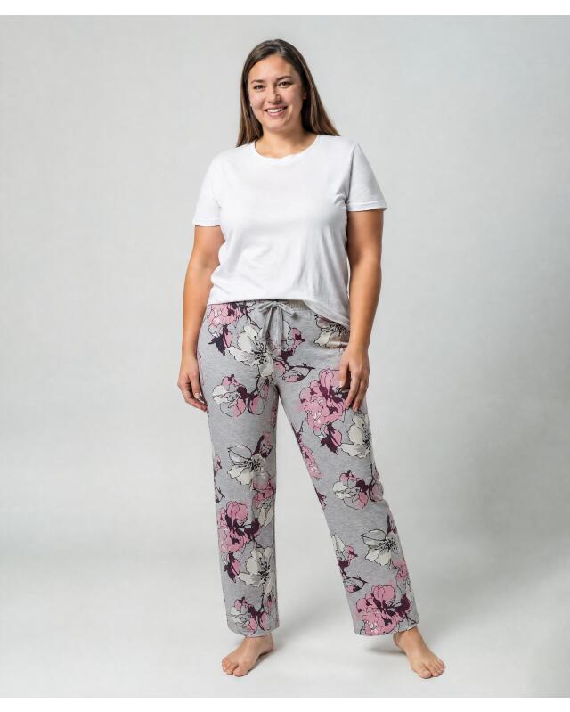 Pyjama bottoms for women, pink printed (KiK Pyjamahose (rosa bedruckt)) — KiK, authentic German product in Morocco