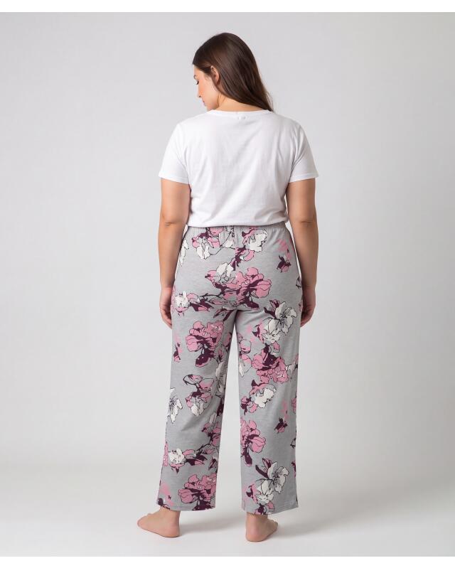 Pyjama bottoms for women, pink printed (KiK Pyjamahose (rosa bedruckt)) — KiK, authentic German product in Morocco