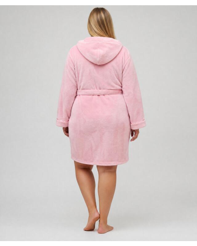 Fleece dressing gown for women, pink (KiK Fleece-Bademantel in Rosa (rosa)) — KiK, authentic German product in Morocco