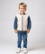 Collegejacke Teddy-Cord offwhite